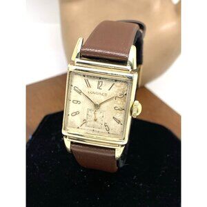 Longines Men's Watch 1940'S Vintage 9L Swiss Manual Wind Rectangular 10k GF Case